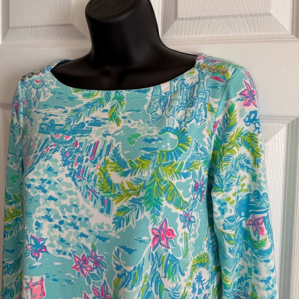 Lilly Pulitzer Sophie Dress Size S Blue Career Teacher Graduation - Picture 5 of 9